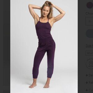 EUC Ripple Yoga Jumpsuit, Eggplant, sz M